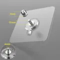 Seamless adhesive wall hook sticker with 16mm screw rod, transparent variant for hanging frames. - 6x6cm Patch-75 Silk Thick-16mm Screw