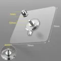 Transparent adhesive screw wall hook, 10mm screw length, traceless hanging mount for home. - 6x6cm Patch-75 Silk Thick-10mm Screw