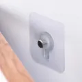Transparent adhesive wall hook for hanging frames without drilling, strong sticky mount. - 6x6cm Patch-50 Silk-6mm Screw (Flat Cap)