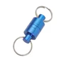 Aluminum alloy magnetic release buckle with key rings for fishing camping gear blue tool hook - Blue
