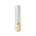 Portable lint roller with clear cover, household pet hair remover brush for clothes - Milk Yellow
