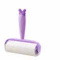 16cm purple lint roller with cute bow handle, tearable sticky paper for clothes pet hair. - 16CM Bowknot Lint Roller Full Set / Purple