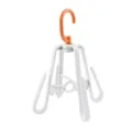 Rotatable plastic shoe drying rack, multi-functional windproof hanging storage hanger for home use. - OPP Packaging / White