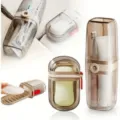 Portable travel toothbrush toothpaste holder and soap case set in brown color option - Travel Set