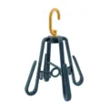 Multi-functional rotating shoe drying rack, windproof and foldable storage hanger for outdoor use. - OPP Packaging / Dark Blue