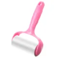 Pink plastic handle lint roller with tearable sticky paper for clothes cleaning and dust removal. - 35-Sheet Lint Roller Set (No Wrapper)