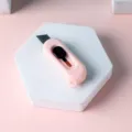 Mini pink utility knife box cutter, portable cute envelope opener for daily office and school use. - Single Utility Knife