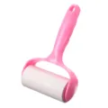 Pink lint roller with tearable sticky paper, ergonomic plastic handle for clothes and dust cleaning. - 55-Sheet Lint Roller Set (No Wrapper)