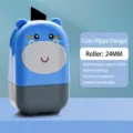 Cute cartoon hippopotamus roller identity theft protection stamp with a built-in box cutter. - OPP Packaging / Cute Hippo
