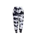 Women high waist black and white tie dye casual pants plus size harem trousers spring - XL / Blue