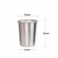 Stainless steel camping cup 230ml outdoor metal beer mug portable single layer drinking mug - S