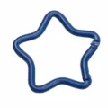 Aluminum alloy star shaped carabiner colorful painted bag accessory clasp hook snap spring - Star Blue