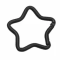 Black Aluminum Alloy Star Carabiner Painted Snap Hook Bag Accessory Outdoor Hook. - Star Black