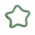 Green Star Shaped Aluminum Carabiner Clip Snap Hook Bag Accessory for Outdoor Use - Star Green