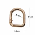 Zinc alloy horseshoe snap hook detail showing size and weight specifications clearly for bags. - L / Gold