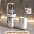Portable multi-layer travel toothbrush cup set, minimalist household rinse cup for family couples. - Triple Layer / White