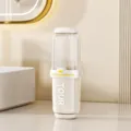 Portable travel toothbrush cup creamy white 3-in-1 set clear portable bathroom wash cup - Triple Layer / Beige