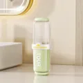 Portable travel toothbrush cup 4-in-1 transparent mouthwash set for family outdoor camping - Triple Layer / Green