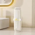 Portable travel toothbrush cup set, 4-in-1 transparent wash cup, cream white variant. - 4 Layers / Beige