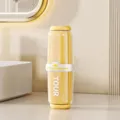 Portable travel toothbrush cup set, 4-in-1 yellow transparent wash cup for outdoor trips. - 4 Layers / Orange