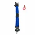 Outdoor survival paracord bracelet with compass, blade, and fishing hook, royal blue, 27cm - Fish Hook Style / Sapphire Blue