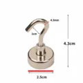 Strong magnetic hook heavy duty metal magnetic pushpin for whiteboard and refrigerator daily use. - E25 (1 Pack)