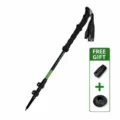 Leichter Aluminium Outdoor Trekkingstock verstellbar Wanderstock schwarz grün 135cm - Schwarz & Grün