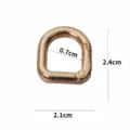 Gold zinc alloy D-ring spring snap hook horseshoe buckle for bags and hardware accessories. - S / Gold