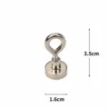 Heavy duty neodymium magnetic hook F16 closed loop strong magnet for hanging office home use - F16 (1 Pack)