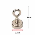Strong neodymium magnetic hook with closed loop, heavy duty metal magnet for hanging. - F25 (1 Pack)