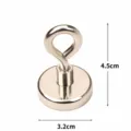 Heavy duty magnetic hook with 35kg pull force, strong neodymium base for tool organization. - F32 (1 Pack)