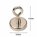 Heavy duty magnetic hook with eyelet pot magnet strong neodymium magnet for home use - F36 (1 Pack)