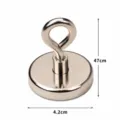 Heavy duty metal neodymium magnetic hook closed loop eye bolt strong base magnet tool - F42 (1 Pack)