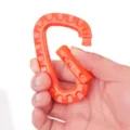 Orange plastic carabiner D-ring snap hook for outdoor camping tactical backpack gear hanging hook - Orange