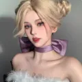 Elegante gargantilla de satén morado con lazo grande para cosplay de gata - 2# Lazo Violeta