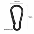 Nr.5 Aluminiumlegierung Kuerbis Karabiner Federhaken Outdoor Camping Rucksack Schnalle - Nr. 5 Gürbel Elektrophoretischer Karabiner 3.5mm Draht