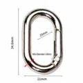 Mosquetón de resorte ovalado de aleación de zinc para bolsos, llaveros y accesorios de hardware - Forma ovalada (1 pulgada)
