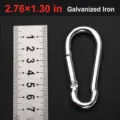 Verzinkter Eisen Karabinerhaken Feder Karabiner 7x3.3cm Outdoor Klettern Schnalle Werkzeug - 7*70 Flachhaken