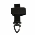 Sangle de rangement pour gants tactique avec mousqueton, nylon noir résistant pour extérieur. - Noir