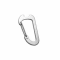 Outdoor metal carabiner D-shaped wire gate keychain clip multipurpose bottle opener - Silver