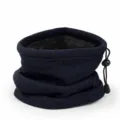 Scaldacollo in pile termico invernale blu scuro con coulisse maschera per ciclismo all'aperto. - Blu navy