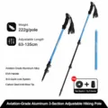 Leichte Teleskop-Wanderstock aus Aluminium, 63-135cm verstellbar in Blau für Outdoor. - 63-135cm / Blau