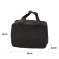 Black oxford cloth storage bag for outdoor camping, car air pump and daily tools use. - 29x21x13cm / Black