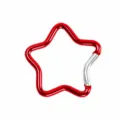 Moschettone a Forma di Stella Rosso in Lega di Alluminio Portachiavi Per Zaino - 1 Pezzo - Rosso