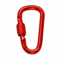 Moschettone di bloccaggio in lega di alluminio rosso 6cm piccolo portachiavi a D per campeggio - Rosso