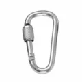 Kleine 6cm Aluminium Legierung Karabiner Schloss Schnapphaken Schlüsselanhänger D-Ring. - Silber