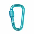 Kleine 6cm Aluminiumlegierung Karabiner Haken Schlüsselanhänger Rucksack Klettern Schnalle - Seeblau