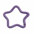 Purple aluminum star carabiner hook clip for bags and keychains, durable metal hardware. - Star Purple