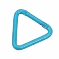 Moschettone triangolare in alluminio blu, gancio leggero per chiavi, zaini e attrezz. - Taglia S / Teal