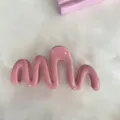 Elegant pink wave-shaped hair claw clip for a versatile and stylish hair accessory - Large (10.5cm) / Pink
